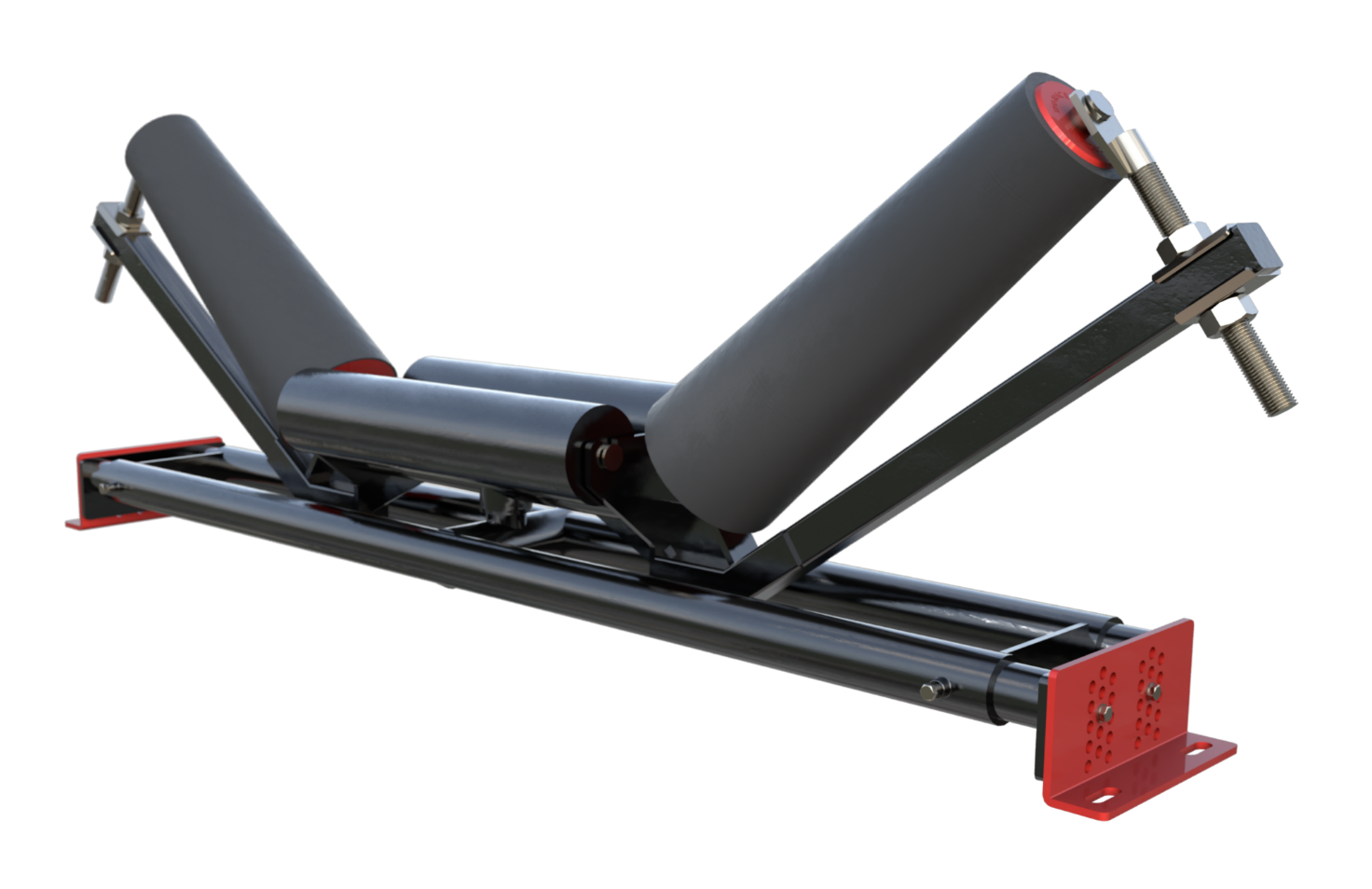 超重型锥形托辊槽式纠偏器