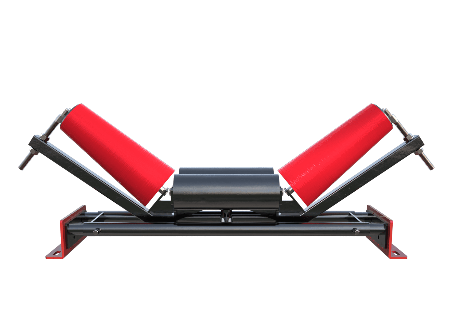 重型锥形托辊槽式纠偏器